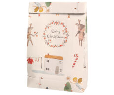 חבילת שקיות מתנה, Large, Cosy Christmas - Off-white